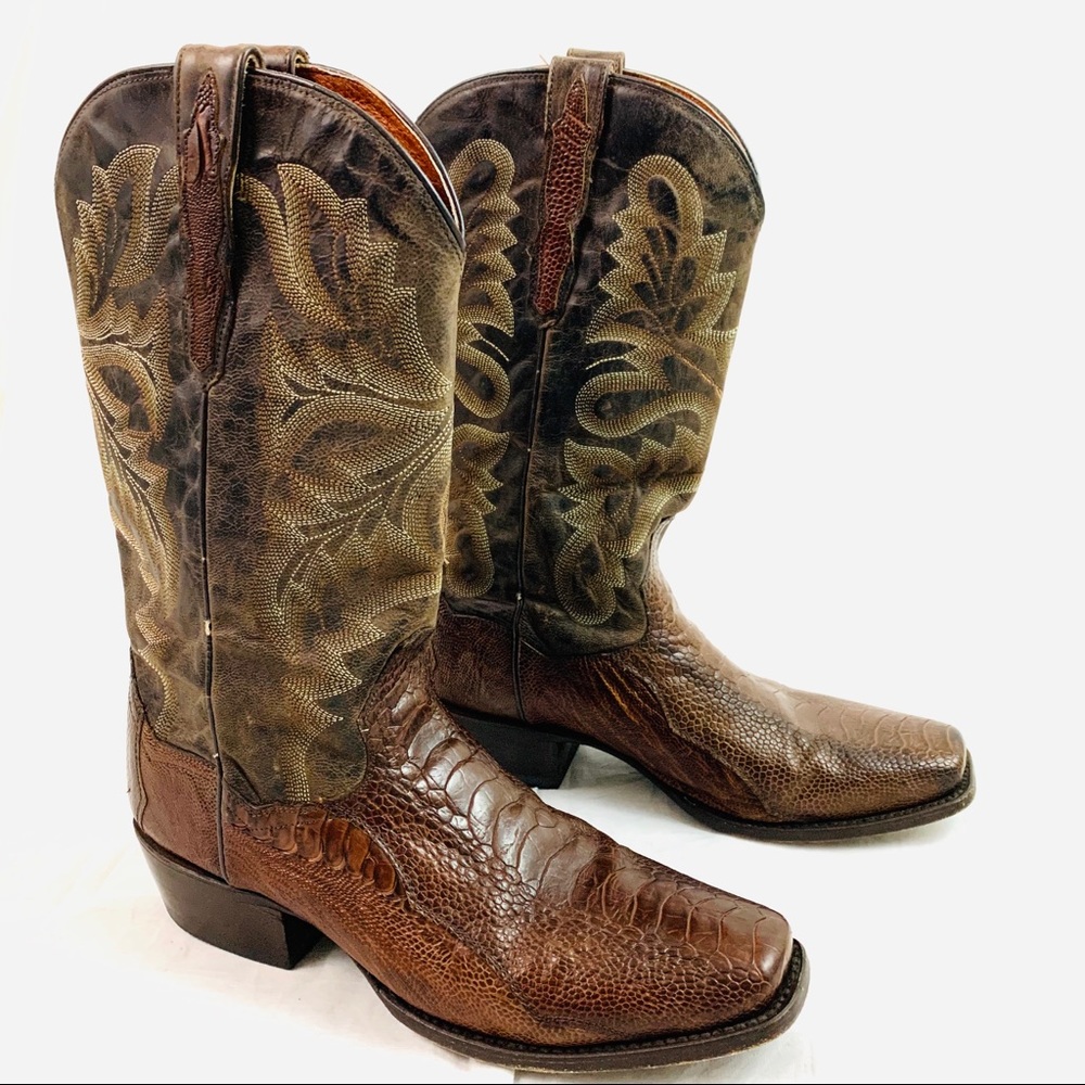 SOLD Dan Post Boots Ostrich Leg Leather 8.5 D